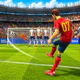 Jeu de but de football icon