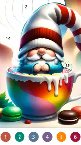 Fairytale Color by number game screenshot