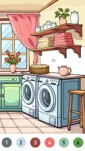Interior Color by Number Book screenshot