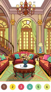 Interior Color by Number Book screenshot