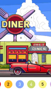 Nostalgia Color by number game screenshot