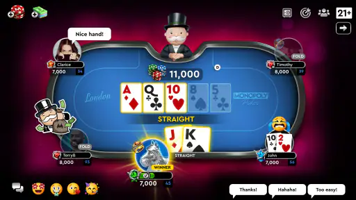 MONOPOLY Poker - Texas Holdem screenshot