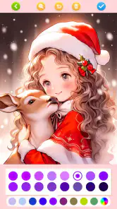 Doll Color: 塗り絵アニメ お姫様絵を描 screenshot