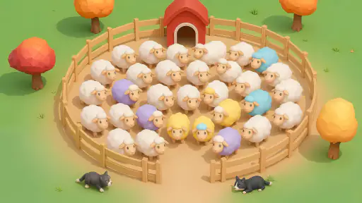 Sheep Dash：羊のゲームで動物をエスケープ！癒しのか screenshot